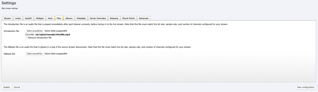 SHOUTcast Intro does not work SHOUTcast Intro does not work